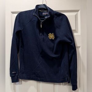 Jansport Navy Quarter-Zip Pullover with Gold ND Logo